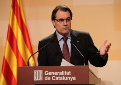 El presidente de Cataluña, Artur Mas, durante una comparecencia de prensa, el 1 de febrero en Barcelona.